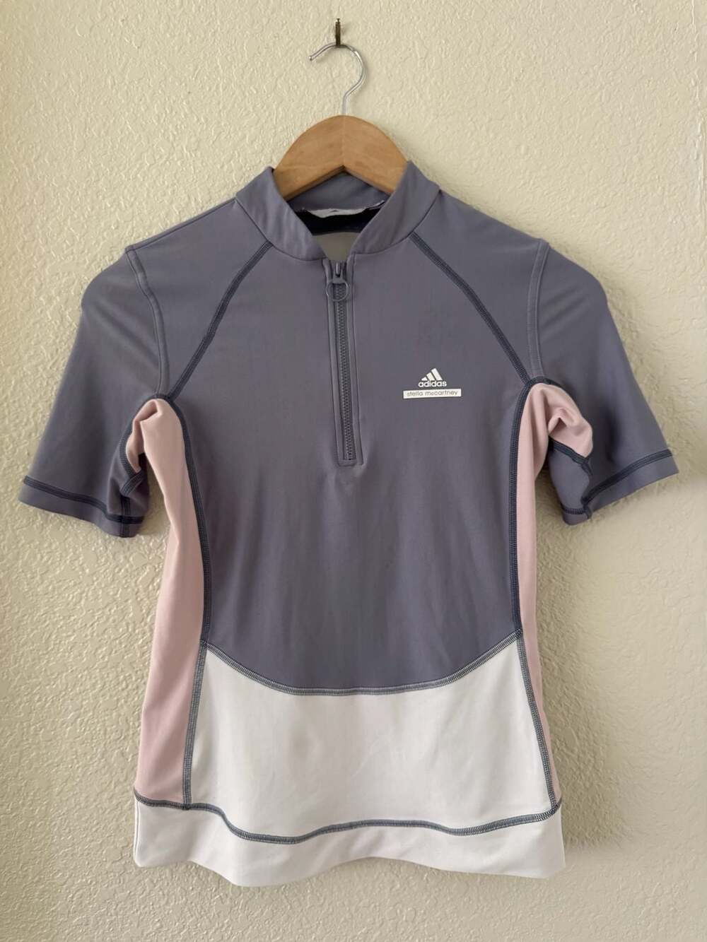Adidas by Stella McCartney Quarter-Zip Short Sleeve Training Top